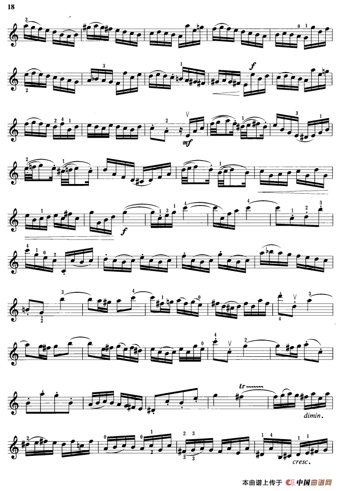 a小调第一协奏曲第一乐章小提琴谱
