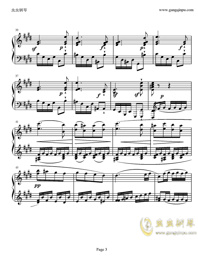 贝多芬第27钢琴奏鸣曲第二乐章钢琴谱