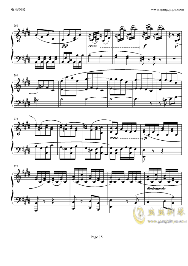 贝多芬第27钢琴奏鸣曲第二乐章钢琴谱