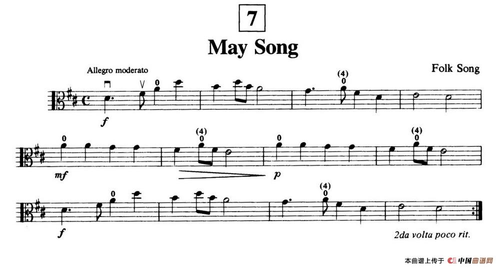 may Song（中提琴）小提琴谱