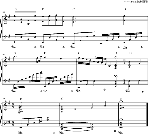 入殓师（memory)钢琴谱