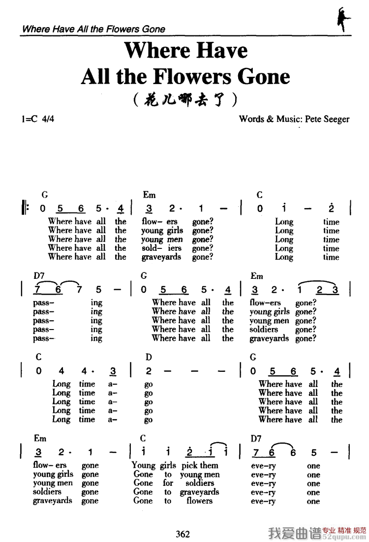 Where Have All the Flowers Gone（花儿哪去了）