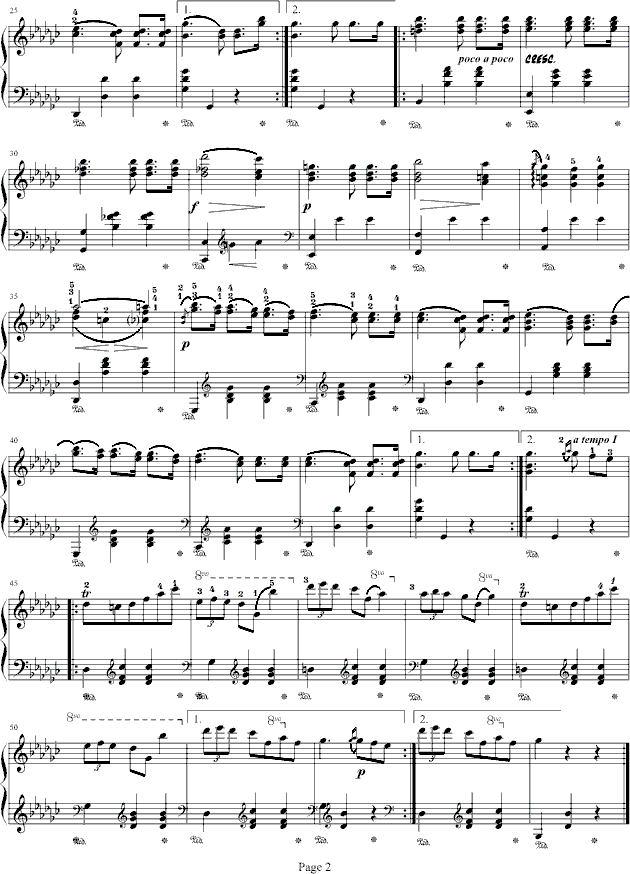降G大调圆舞曲(Op70No.1) 钢琴谱