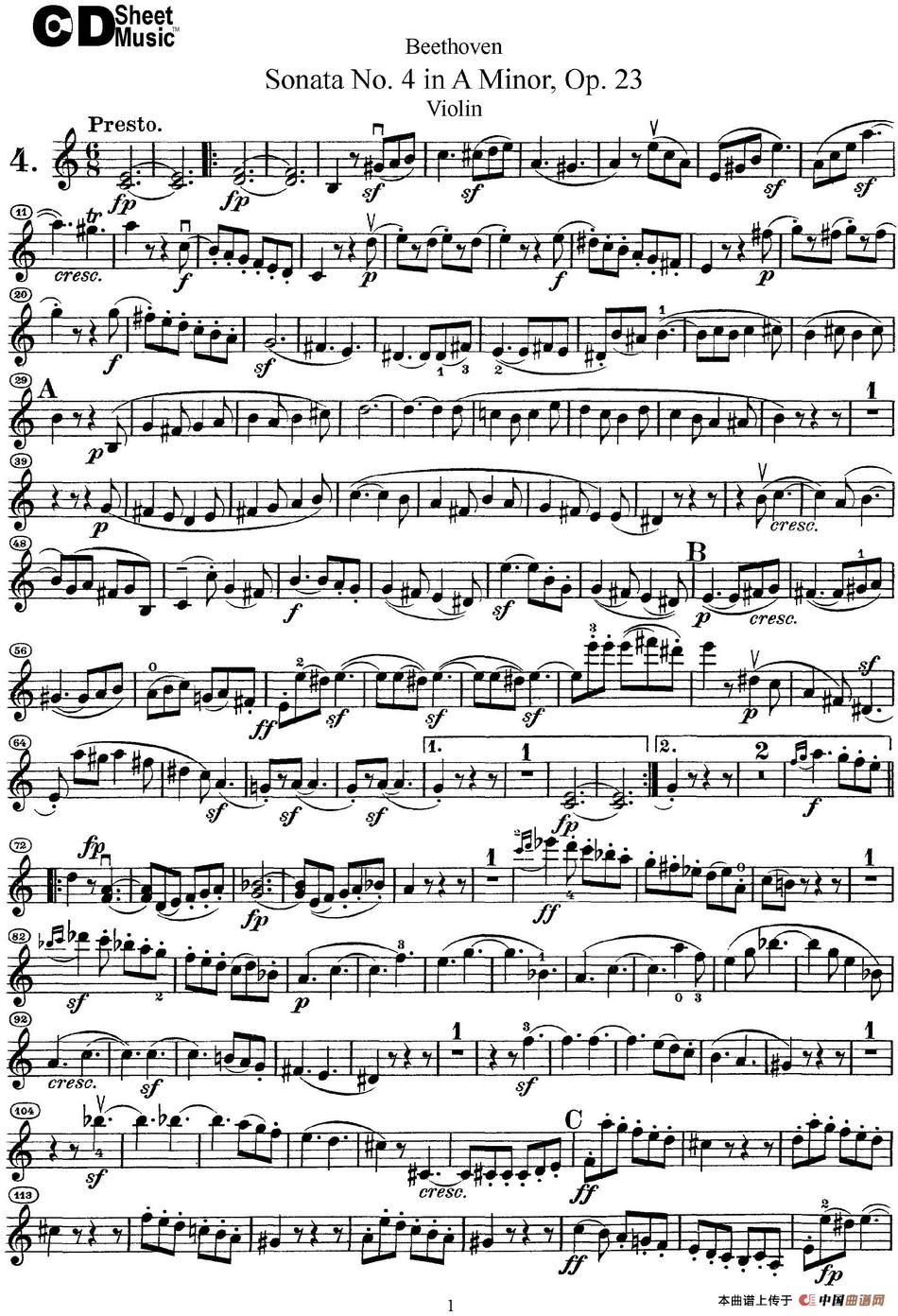 Violin Sonata No.4 in A Minor Op.23_2