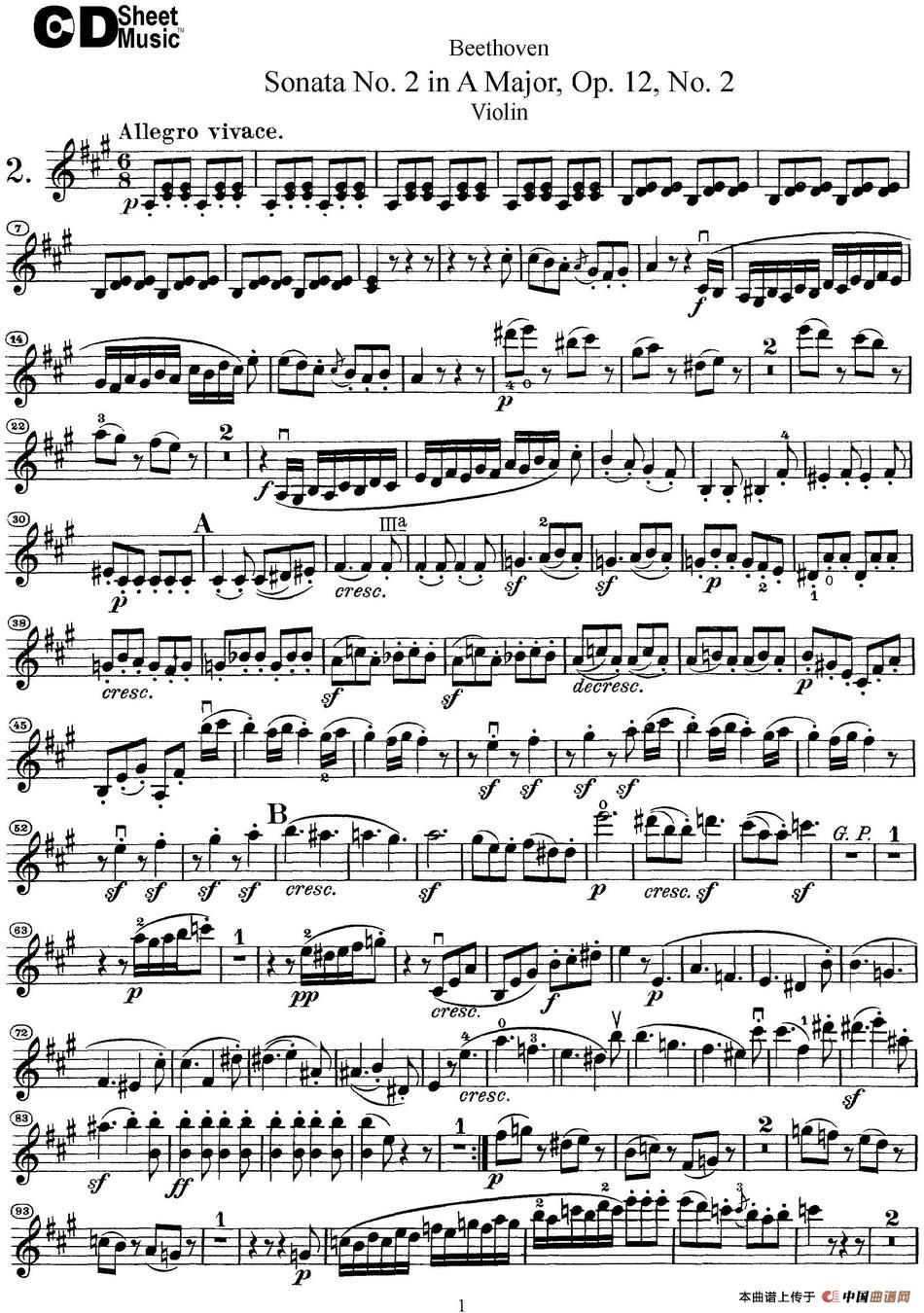 Violin Sonata No.2 in A Major Op.12 No.2_1
