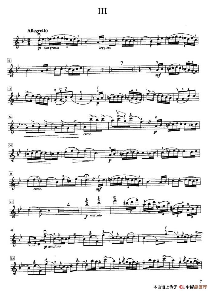 bB大调第六协奏曲（P.Rode）（小提琴分谱）