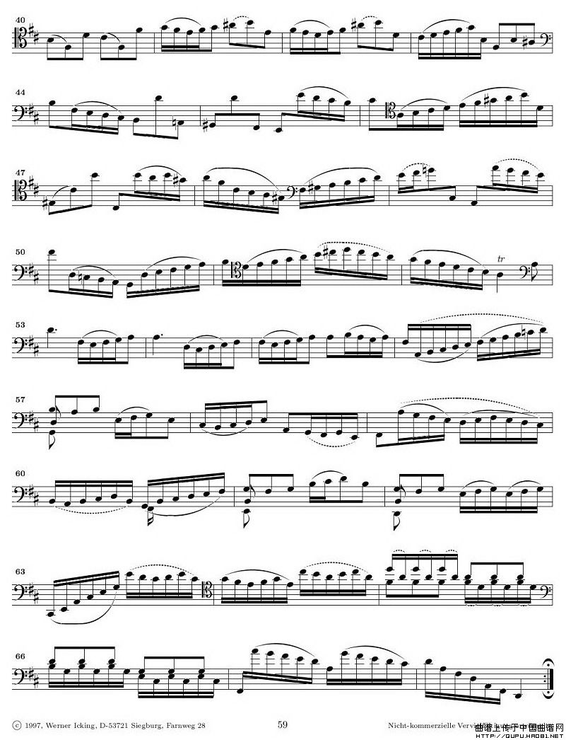 巴赫无伴奏大提琴练习曲之六
