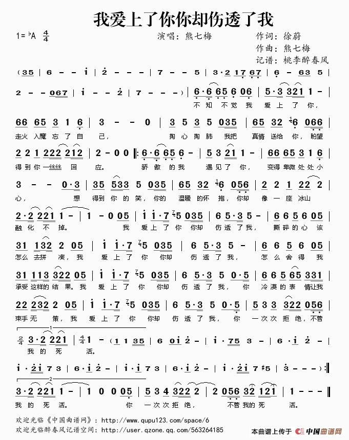 我爱上了你你却伤透了我