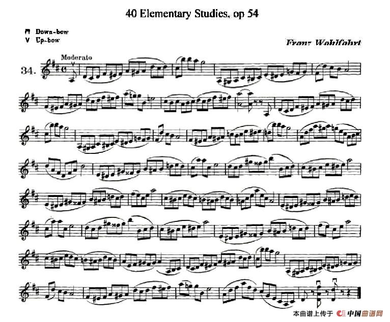 40首小提琴初级技巧练习曲之34