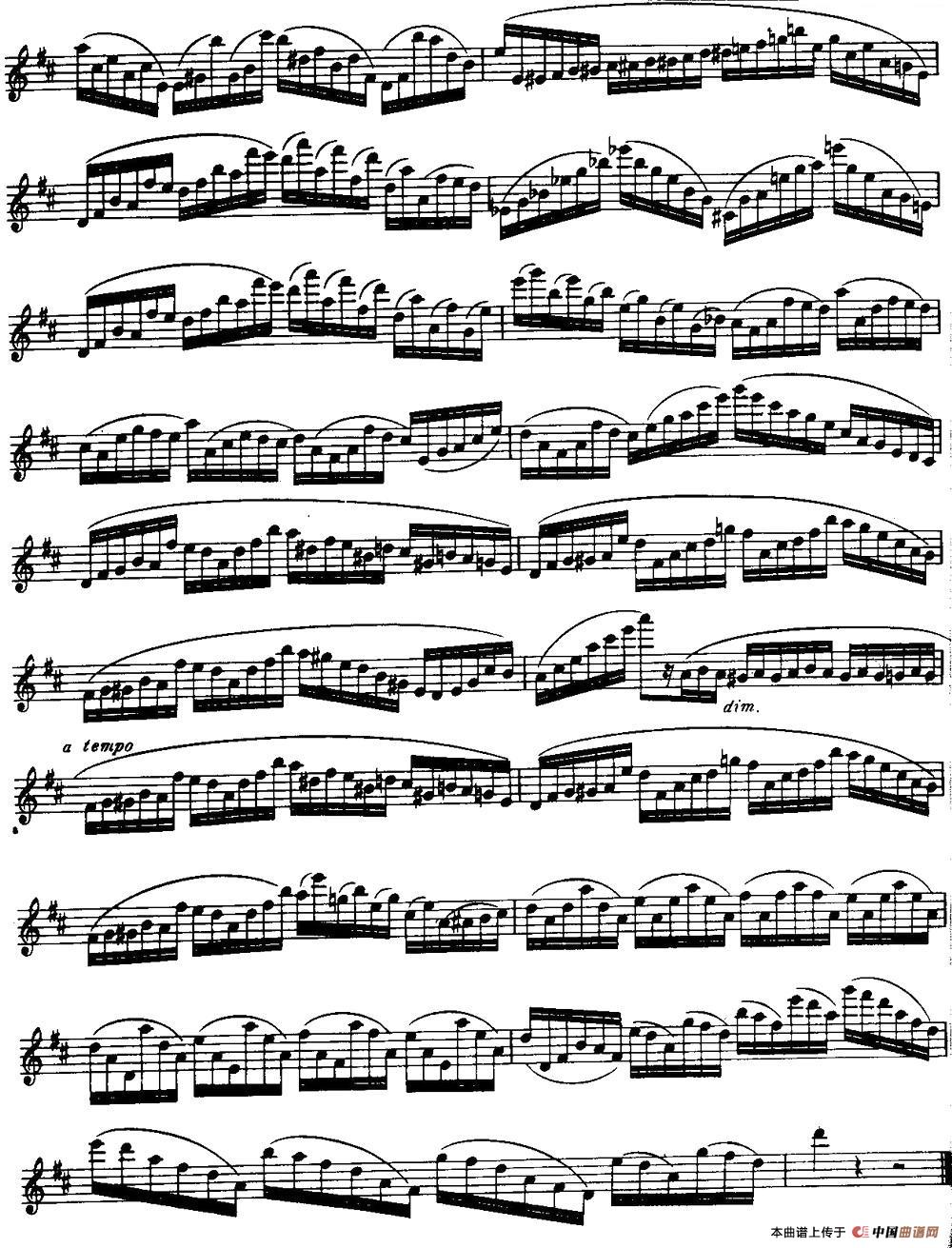 柯勒长笛练习曲作品33号（第二册）（11）长笛谱