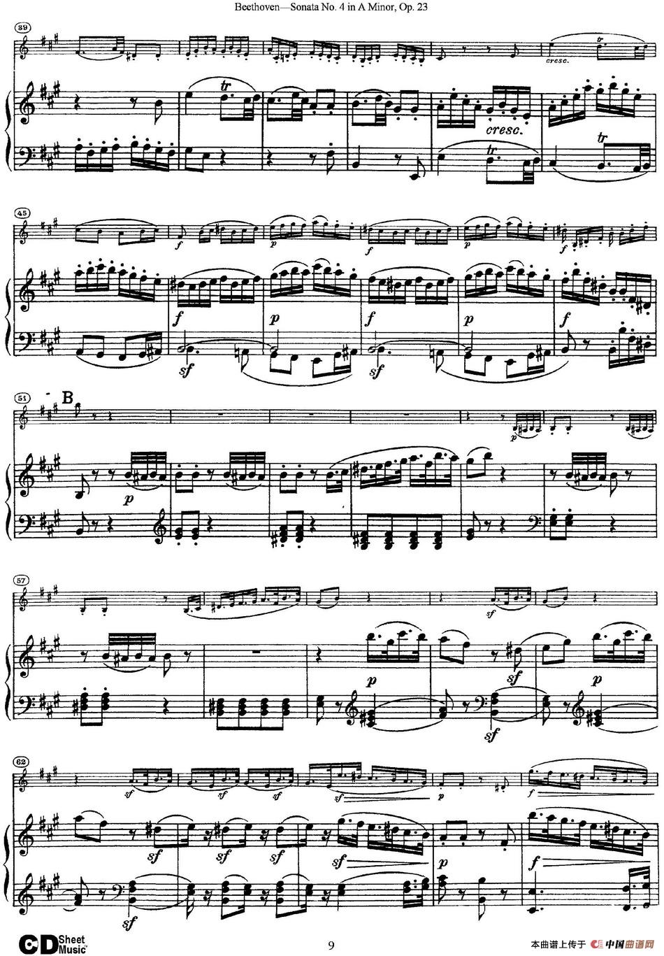 Violin Sonata No.4 in A Minor Op.23（小提琴+钢琴伴奏）