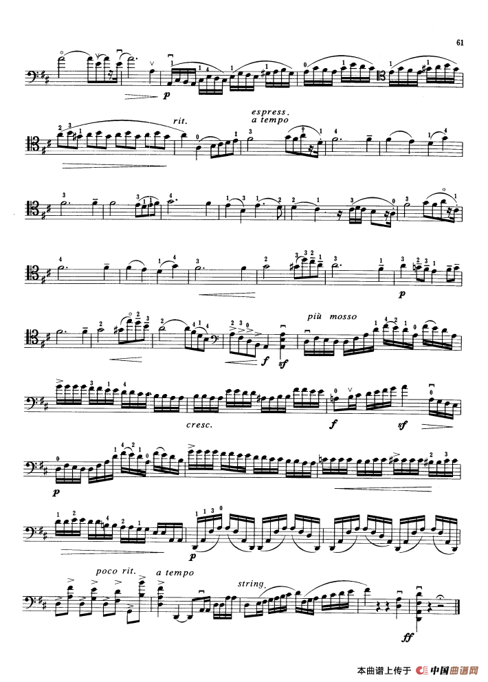 涅尔克小协奏曲（D大调）（大提琴）