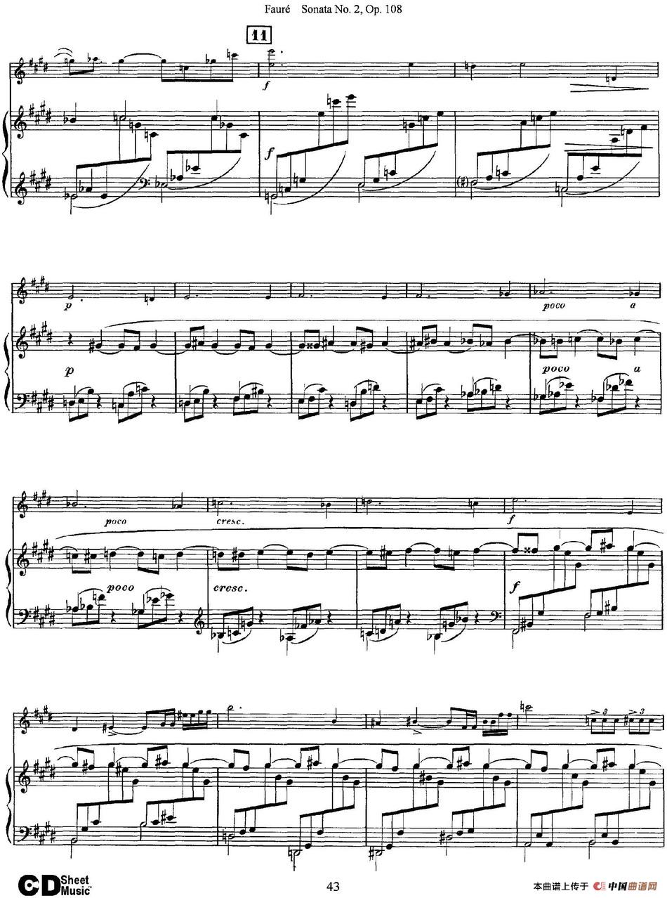 Violin Sonata No.2 Op.108（小提琴+钢琴伴奏）