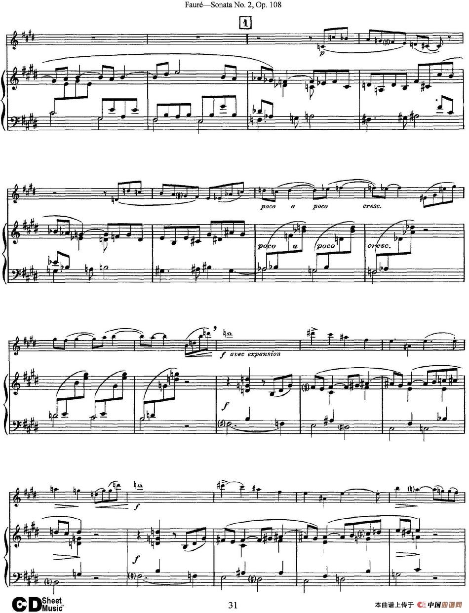 Violin Sonata No.2 Op.108（小提琴+钢琴伴奏）