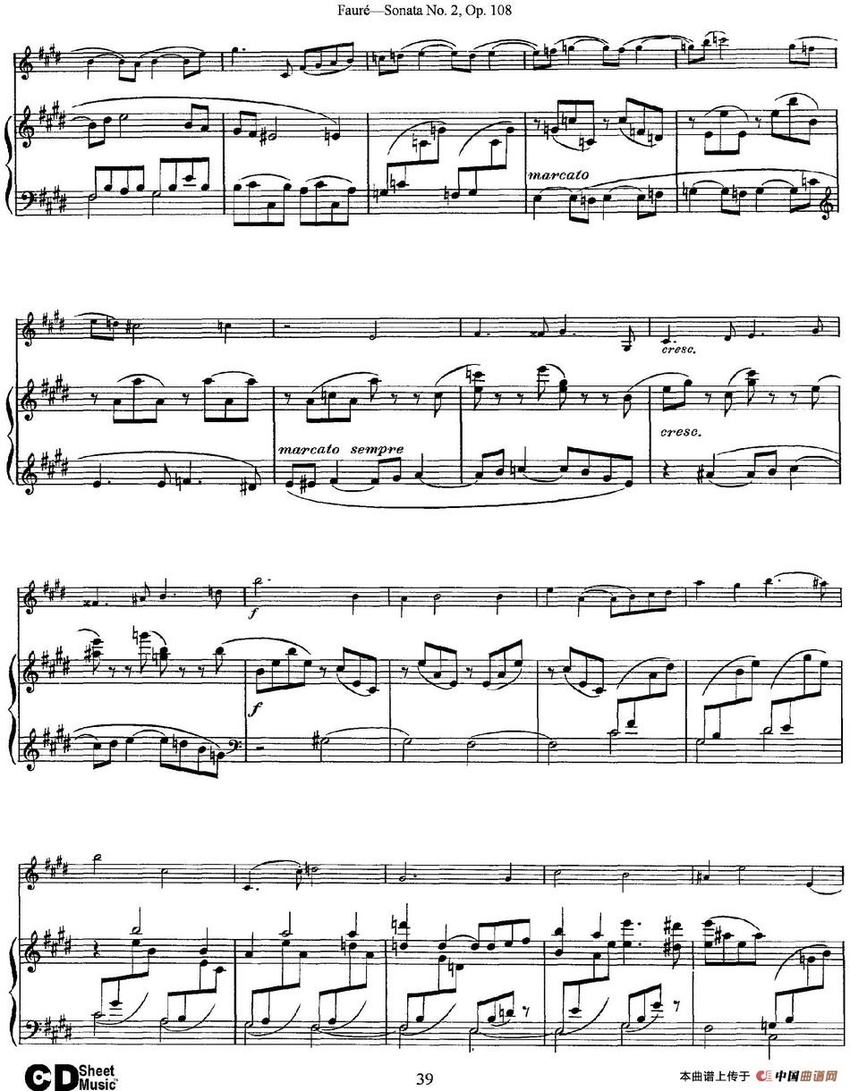 Violin Sonata No.2 Op.108（小提琴+钢琴伴奏）