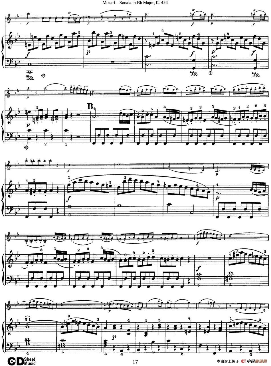 Violin Sonata in Bb Major K.454（小提琴+钢琴伴奏）