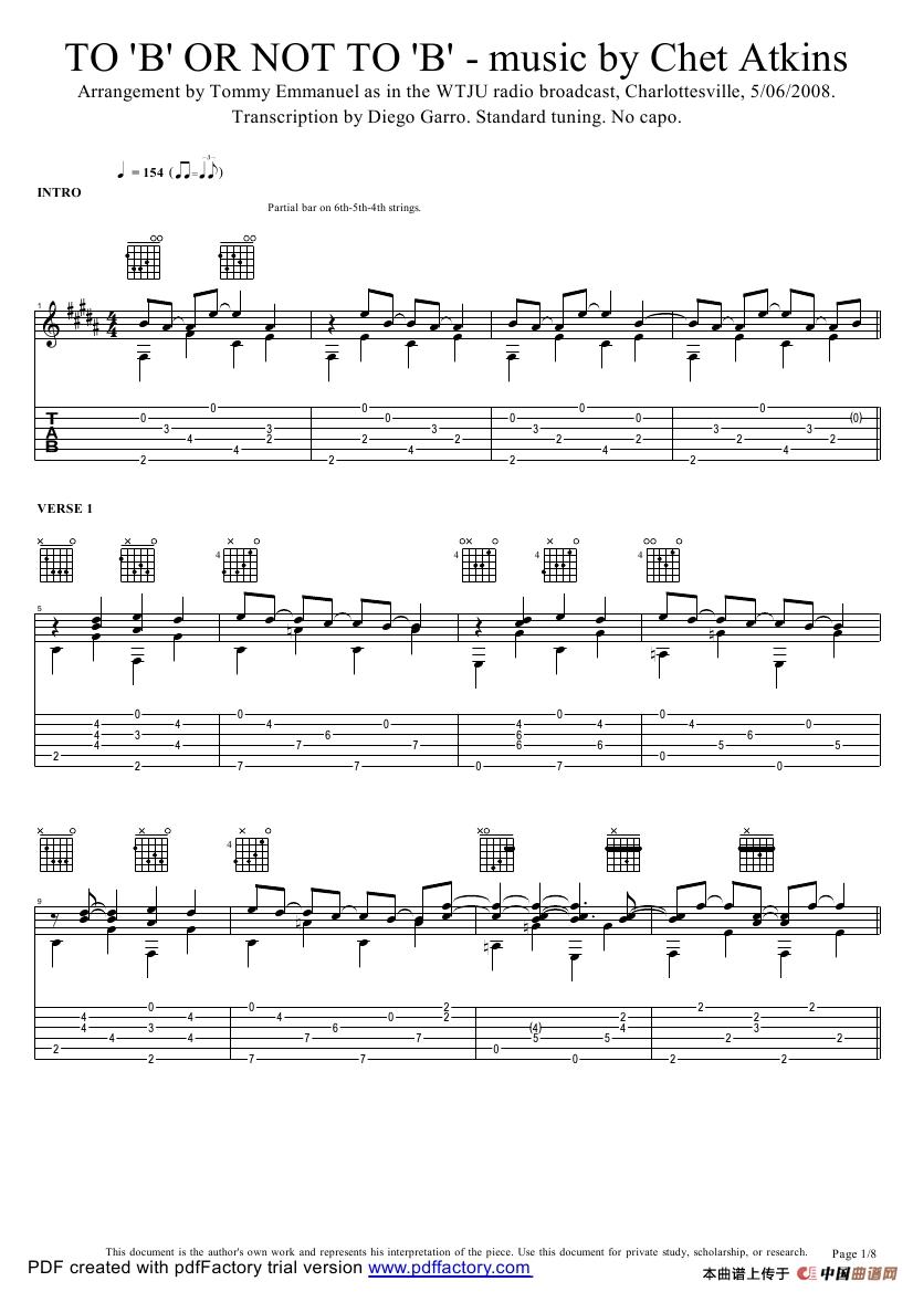 tommy emmanuel：to b or not to b wtju broadcast version（指弹