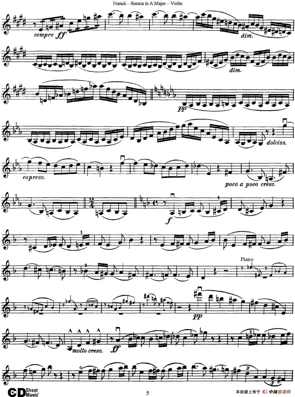 Franck Sonata in A Major
