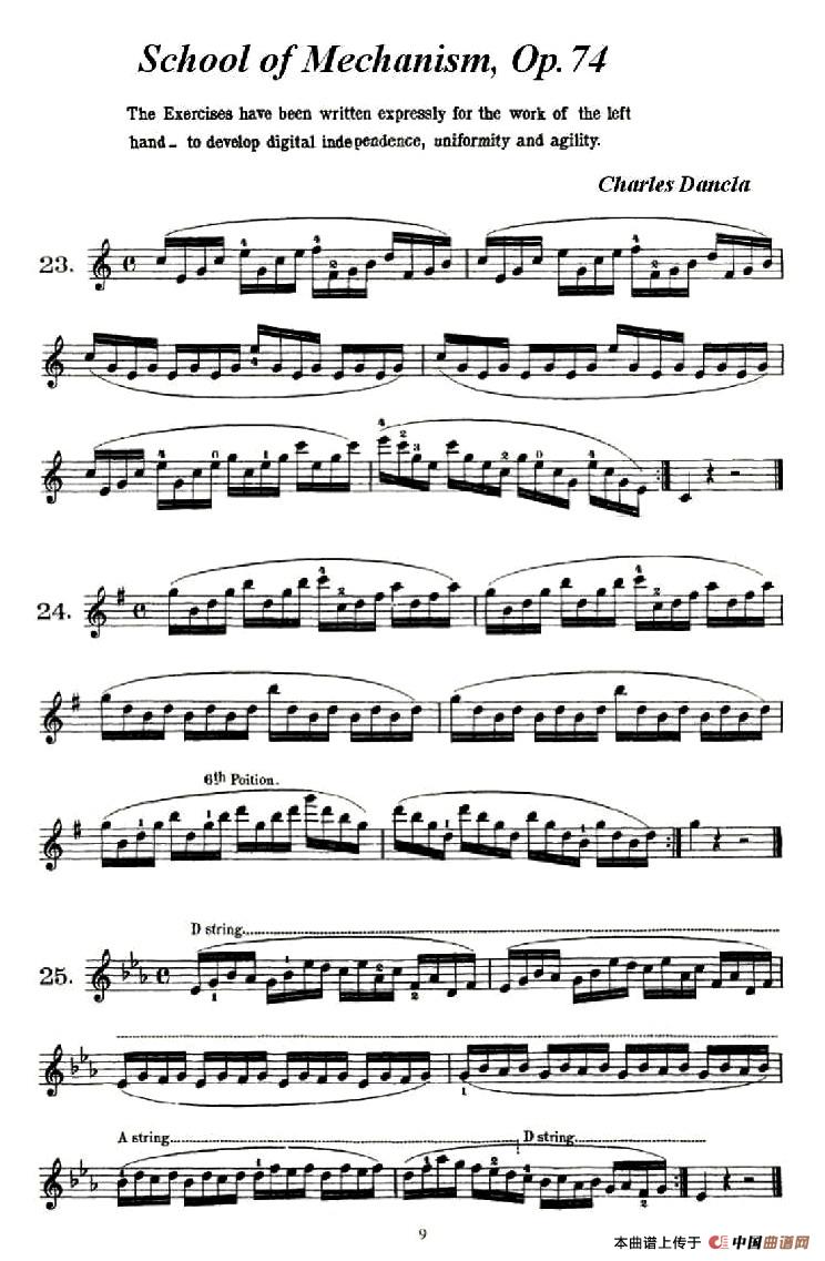 School of Mechanism, Op. 74（小提琴技巧练习23——34）