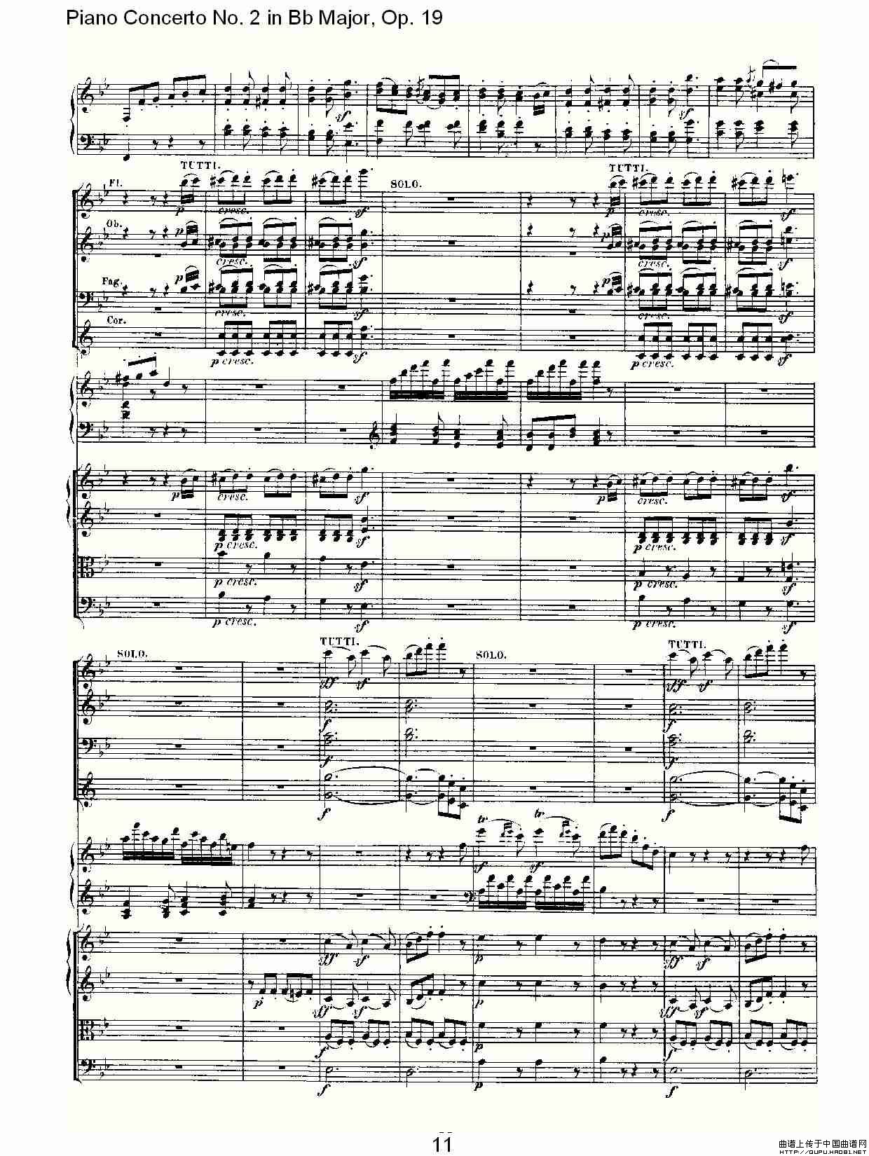 Bb大调钢琴第二协奏曲 Op. 19 第三乐章