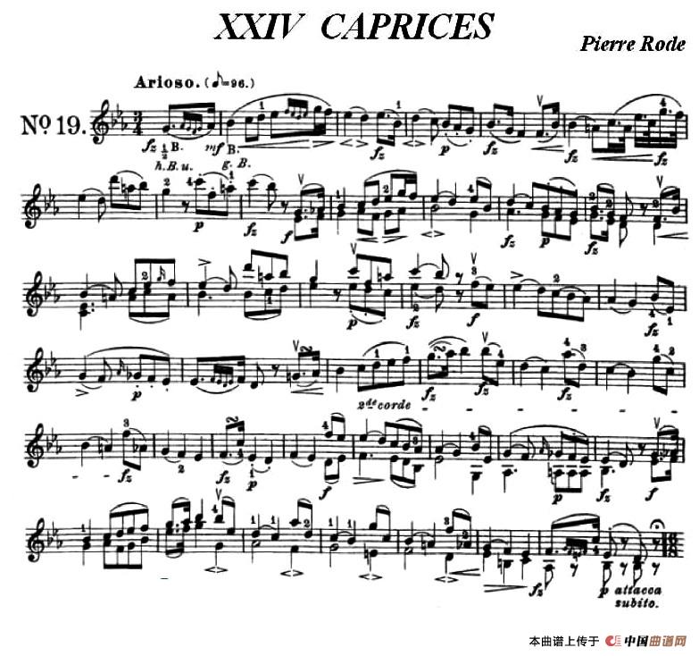 24首小提琴练习曲之19