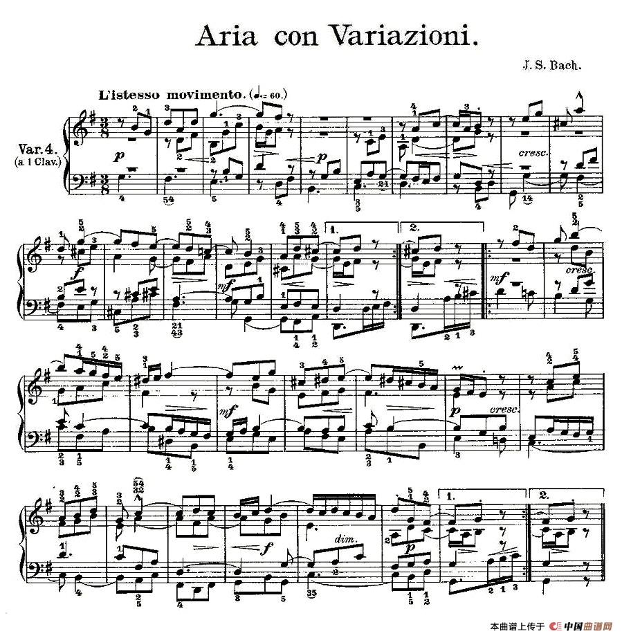 Aria con Variazioni 之四