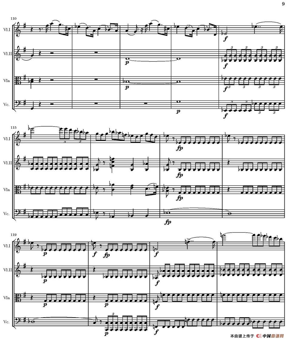 String Quartet nr.18 in E minor（E小调弦乐四重奏、P1