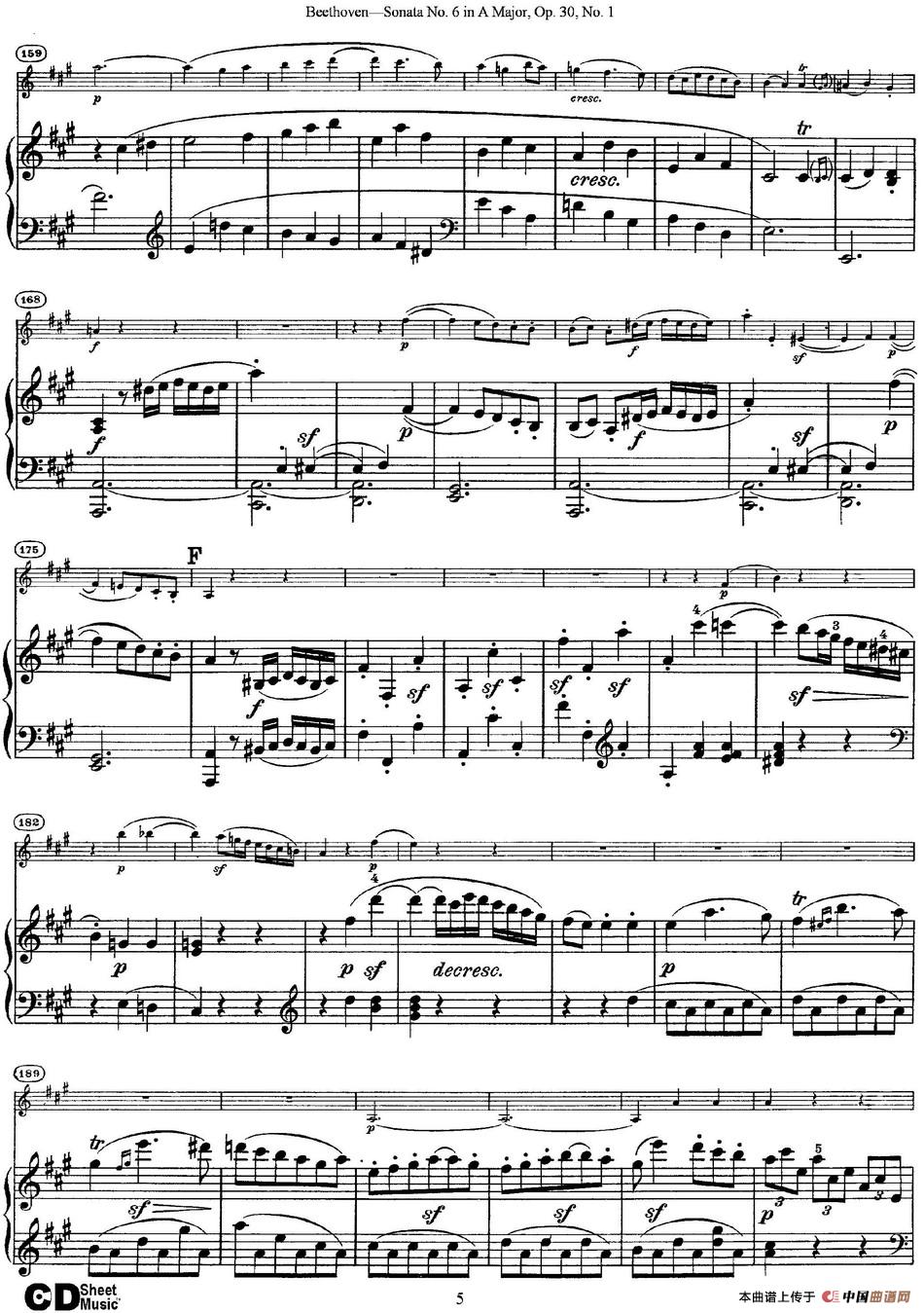 Violin Sonata No.6 in A Major Op.30 No.1（小提琴+钢琴伴奏