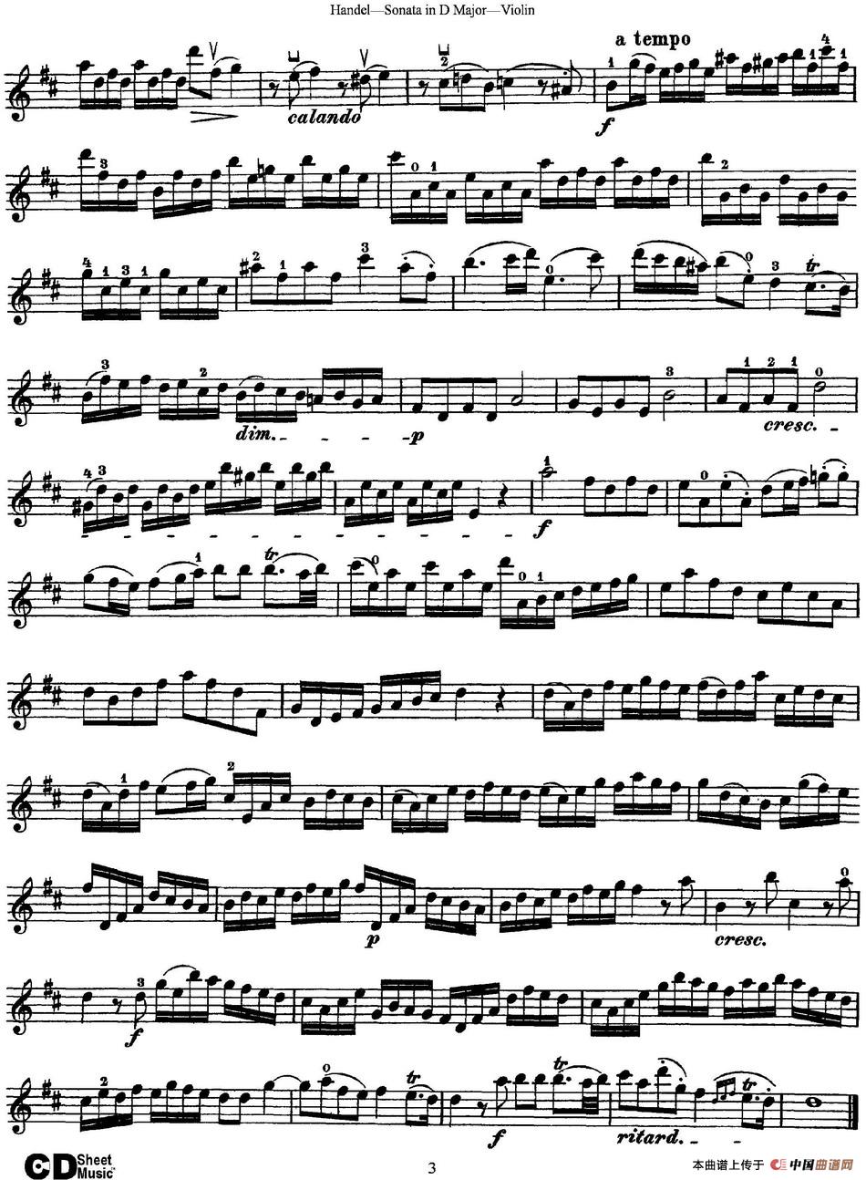 Violin Sonata No.4 in D major