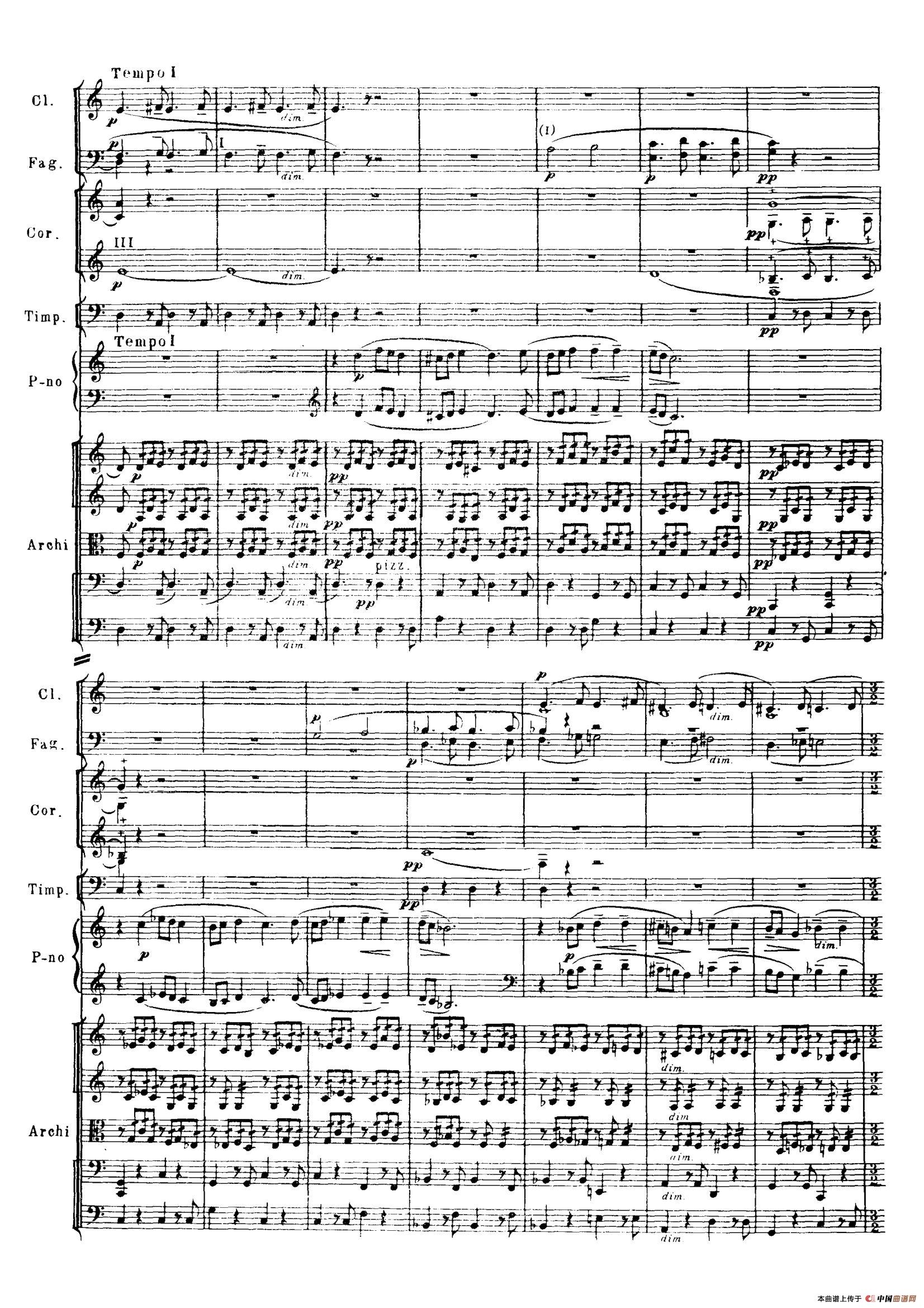 拉赫玛尼诺夫第三钢琴协奏曲总谱完整版（P1—