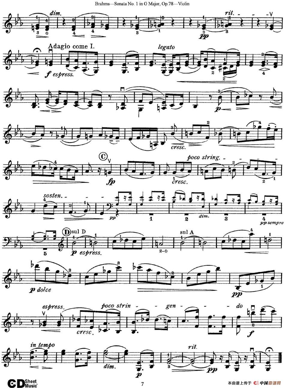 Violin Sonata No.1 in G Major Op.78