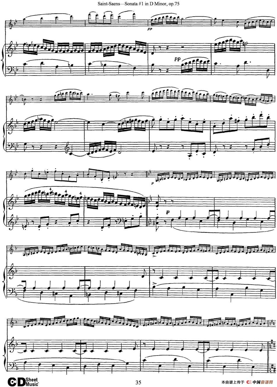 Violin Sonata No.1 in D Minor Op.75（小提琴+钢琴伴奏）