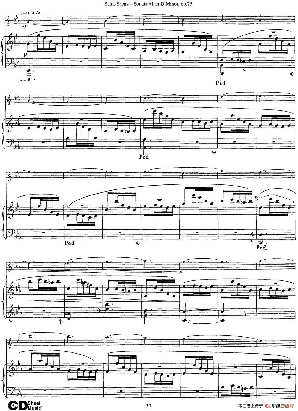 Violin Sonata No.1 in D Minor Op.75（小提琴+钢琴伴奏）