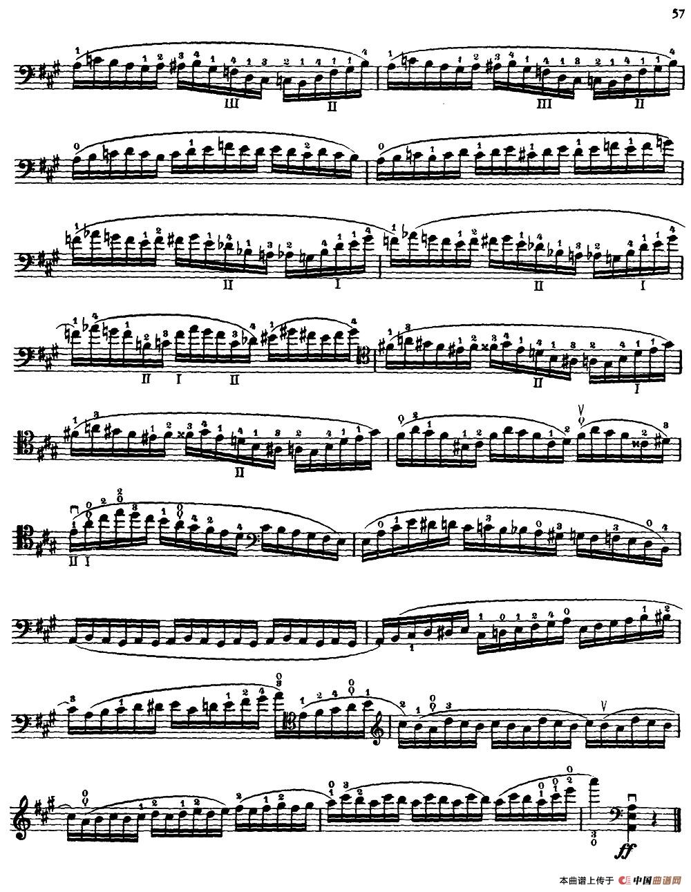 大提琴高级练习曲40首 No.26