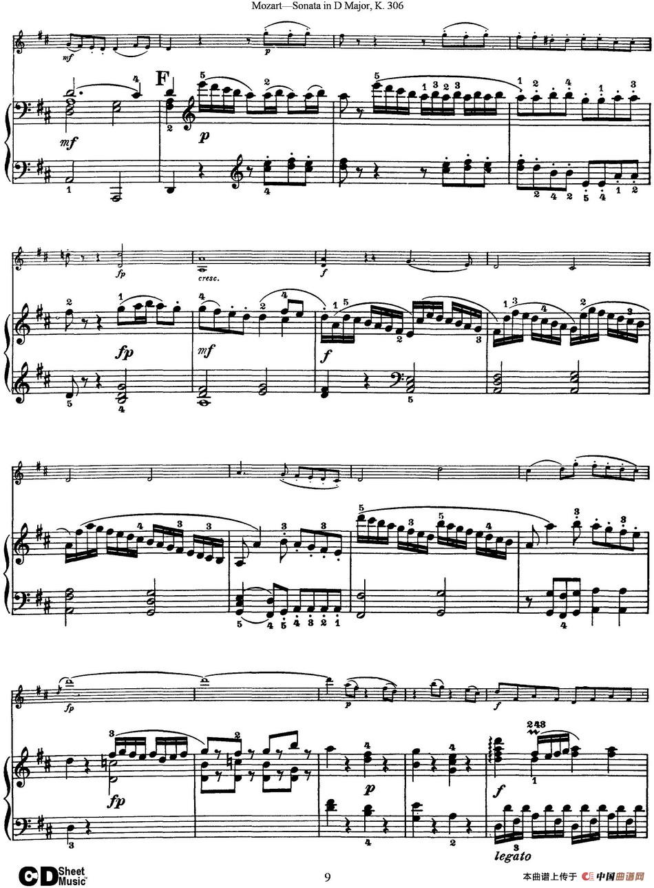 Violin Sonata in D Major K.306（小提琴+钢琴伴奏）
