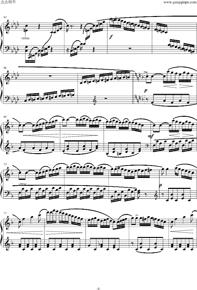 小奏鸣曲Op.20.No.3第三乐章钢琴谱