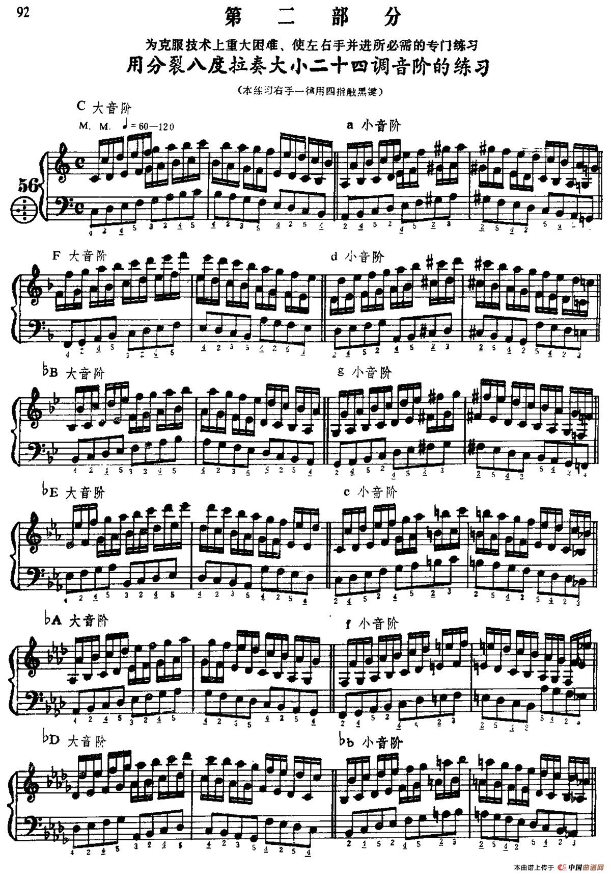 手风琴手指练习 第二部分（用分裂八度演奏大小