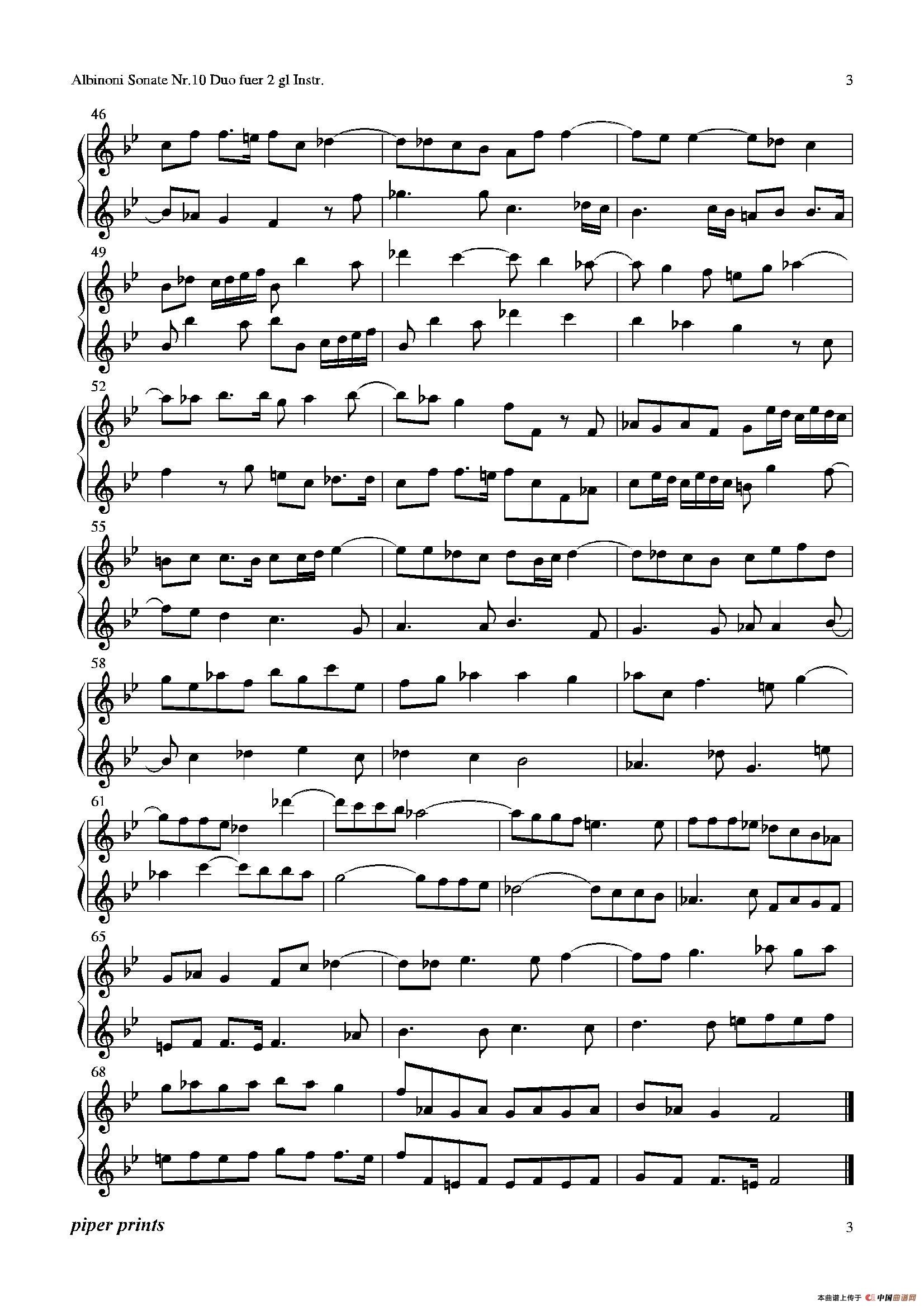 Sonate Nr.10（二重奏）