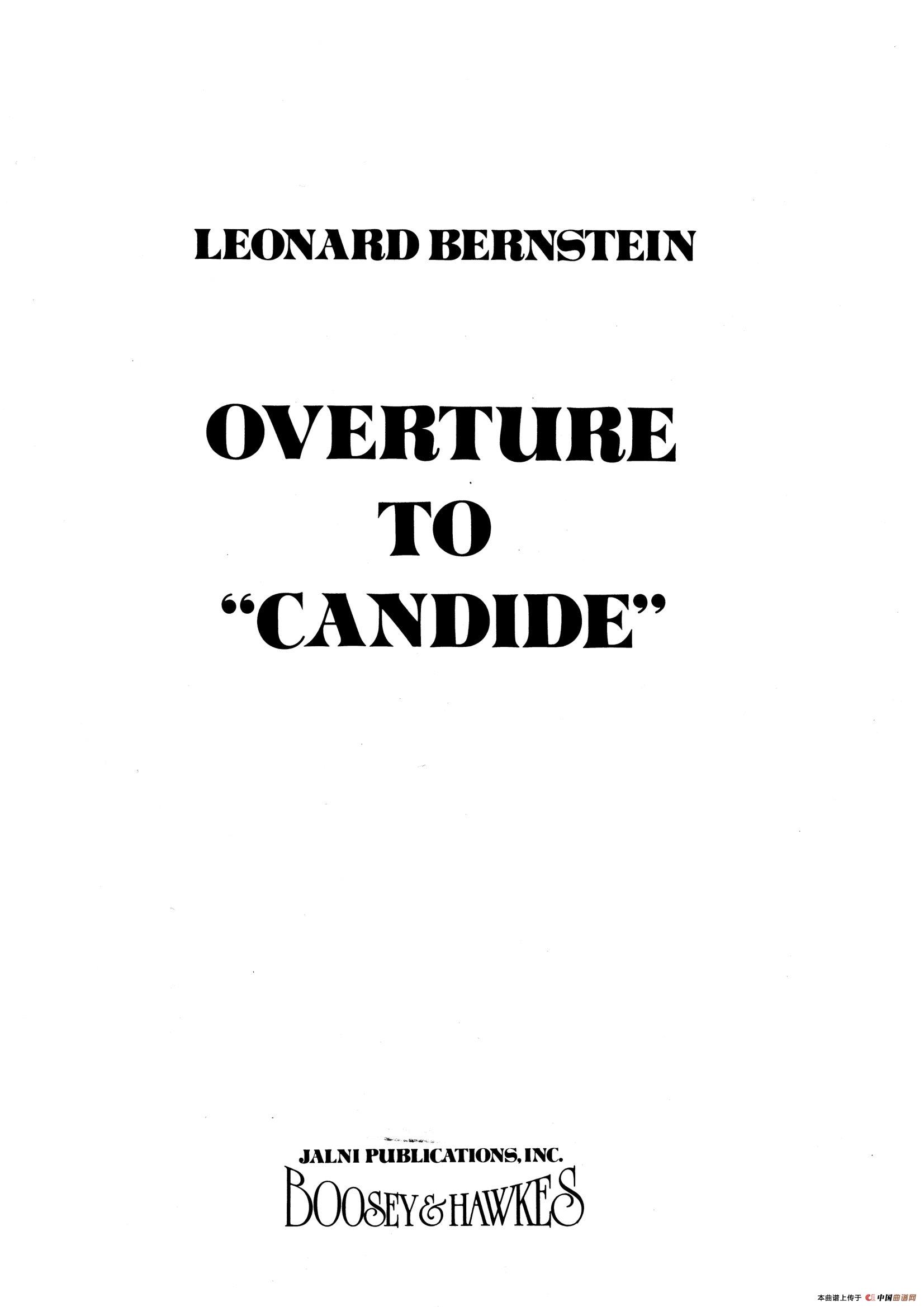 OVERTURE TO CANDIDE（《坎迪德》序曲）（交响乐总谱