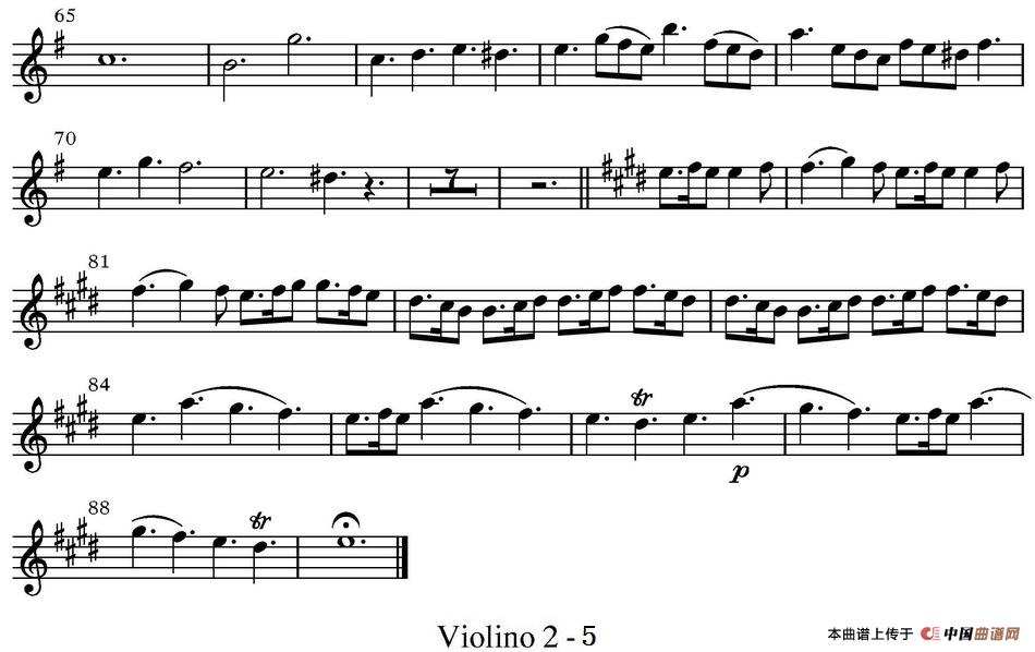 All parts of Spring（四季·春天）（第二小提琴分谱