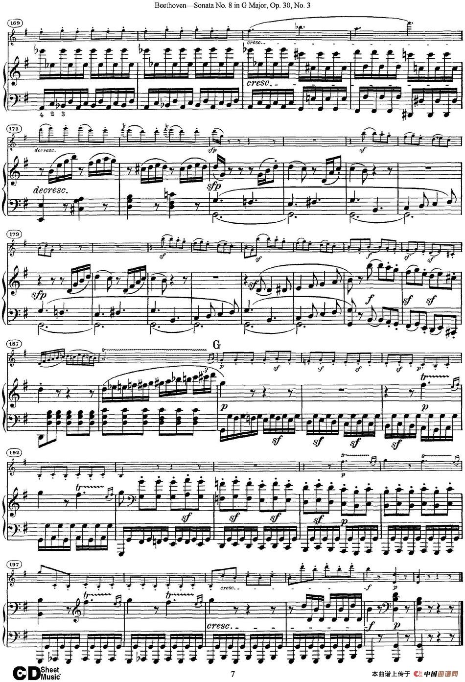 Violin Sonata No.8 in G Major Op.30 No.3（小提琴+钢琴伴奏