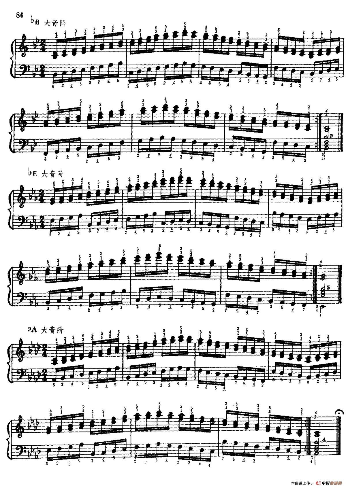 手风琴手指练习 第二部分（常用各调平行三度的