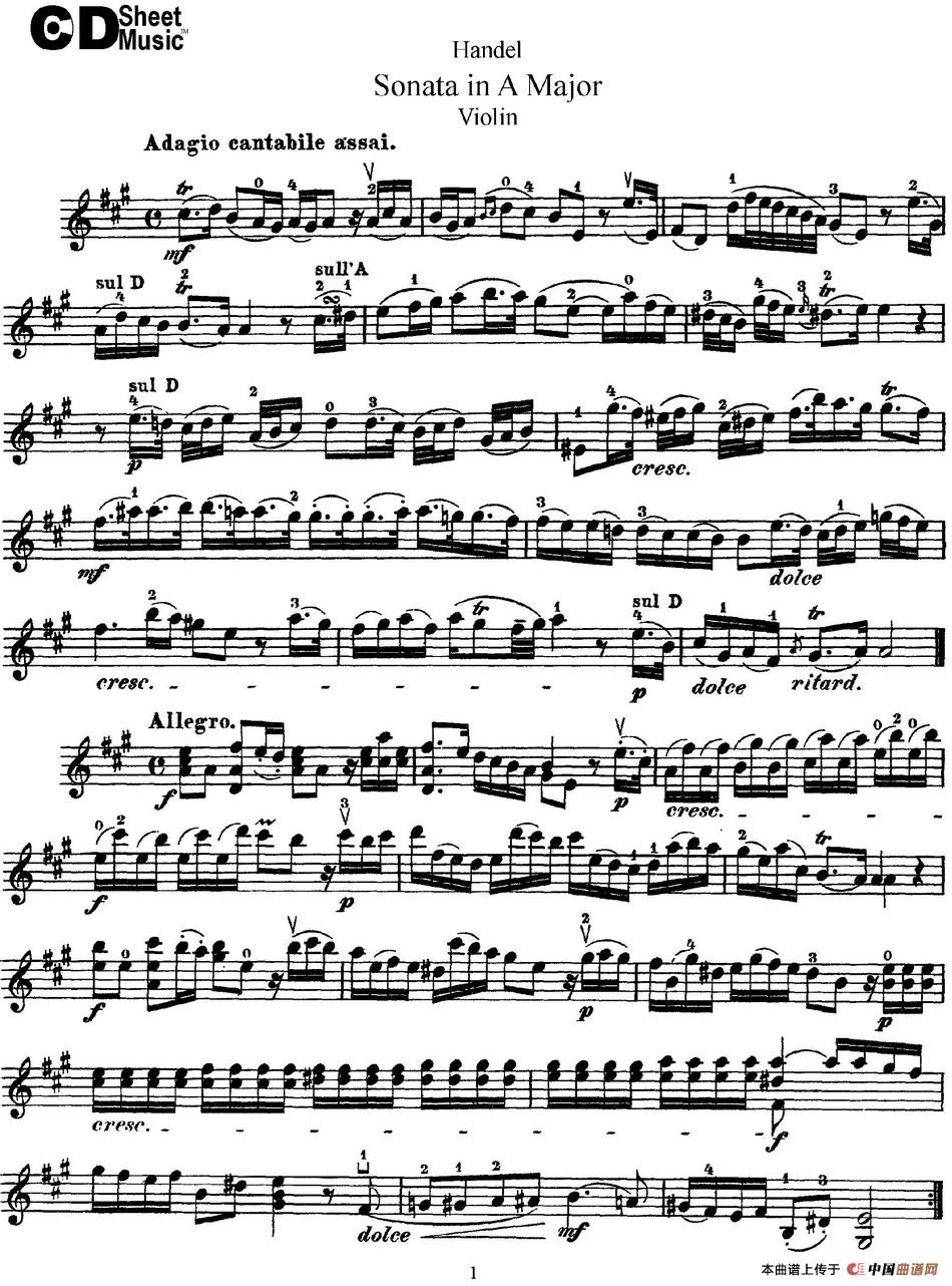 Violin Sonata No.5 in A major