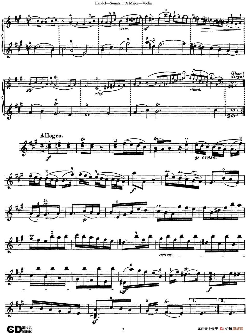 Violin Sonata No.5 in A major