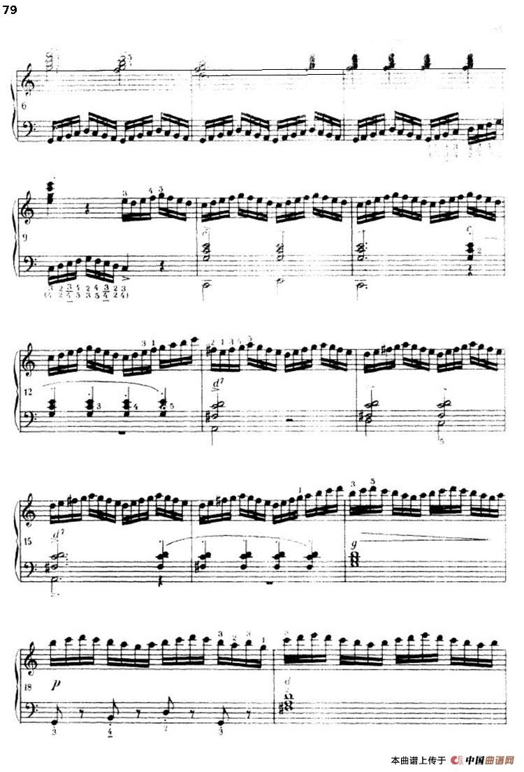 《车尔尼手风琴练习曲集》第Ⅲ册（P75—97）