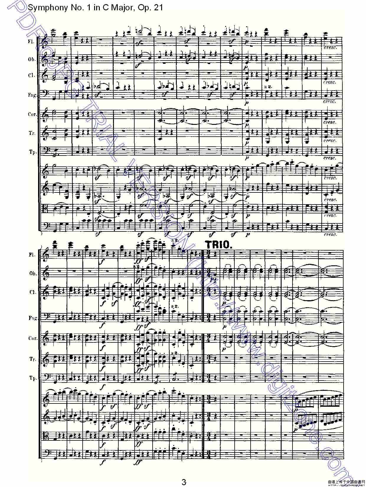 Symphony No. 1 in C Major, Op. 21（C大调第一交响曲 Op