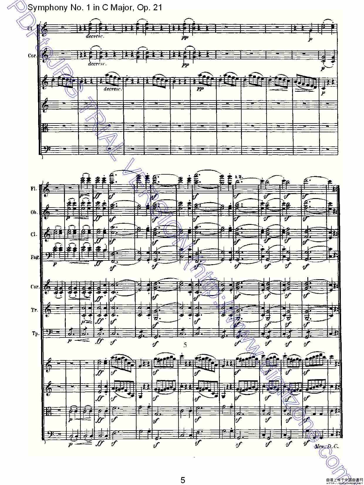 Symphony No. 1 in C Major, Op. 21（C大调第一交响曲 Op