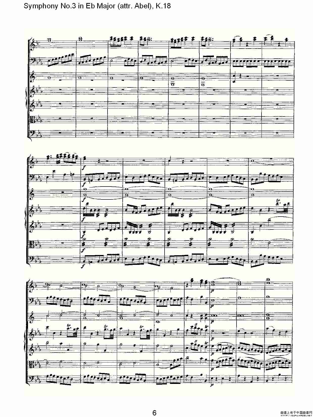Symphony No.3 in Eb Major（attr. Abel)， K.1）