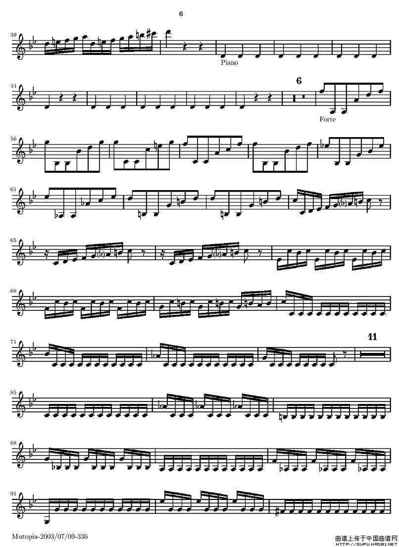 维瓦尔第“四季套曲”之夏第二小提琴谱