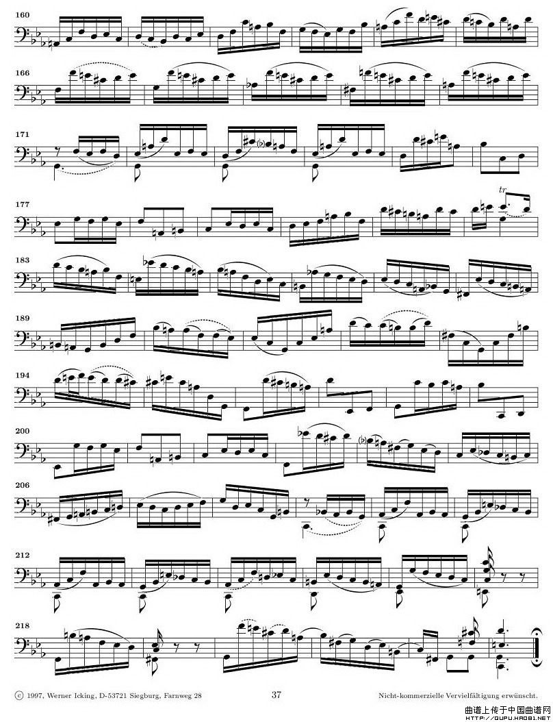 巴赫无伴奏大提琴练习曲之五